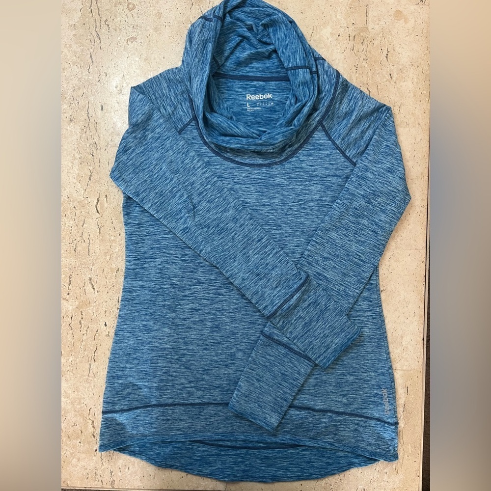 Reebok Play Warm Cowl Neck Athletic Sweatshirt Size Large